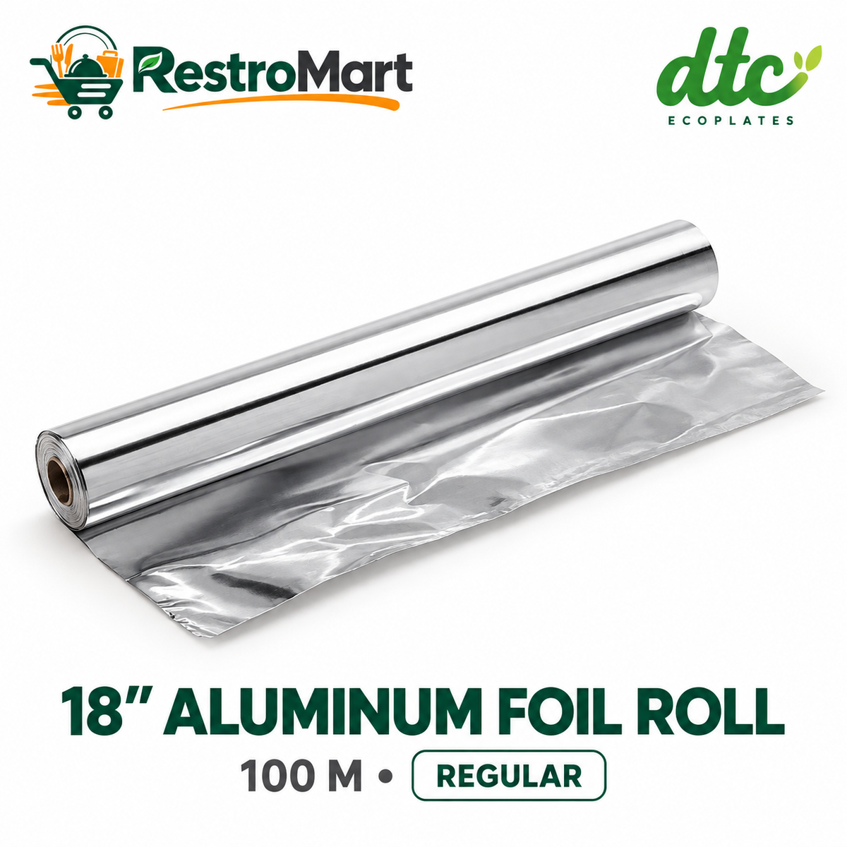 18″ Aluminum Foil Roll – 100M Regular Duty – product image