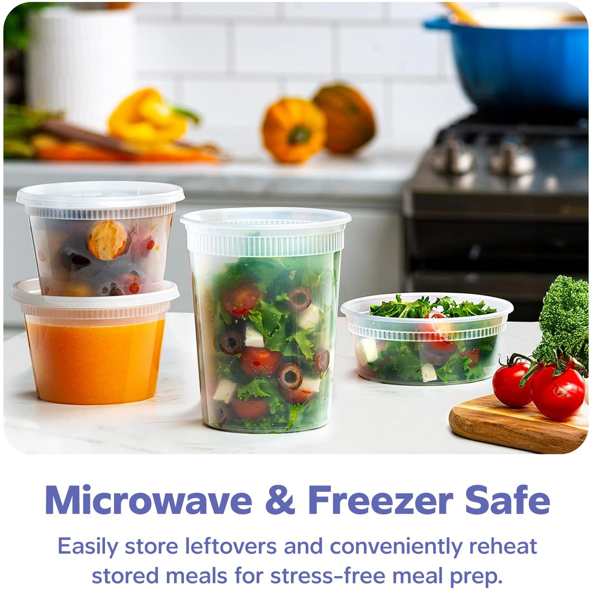 8oz Round Deli Container with Lids – 240 Count – product image