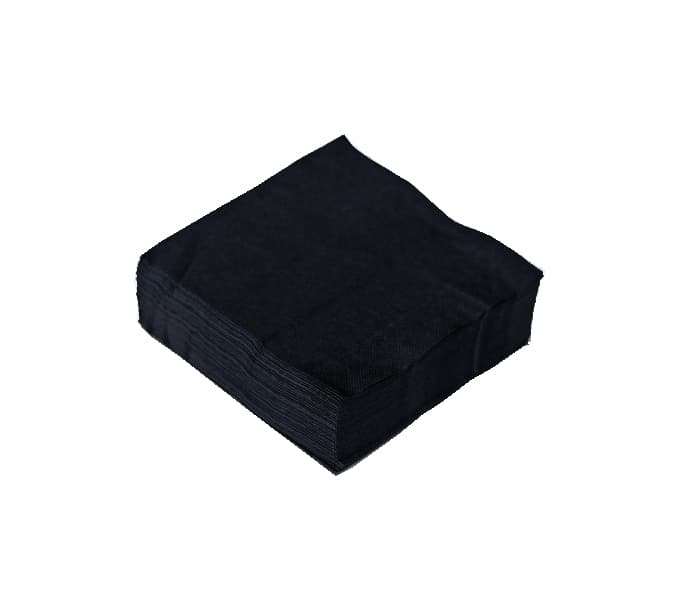 Black 1 Ply 1/4 Fold Cocktail Beverage Napkins for Bars, Cafés, Restaurants & Parties 1000/Case – product image