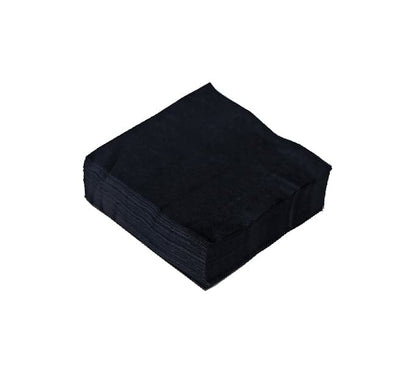 Black 1 Ply 1/4 Fold Cocktail Beverage Napkins for Bars, Cafés, Restaurants & Parties 1000/Case – product image