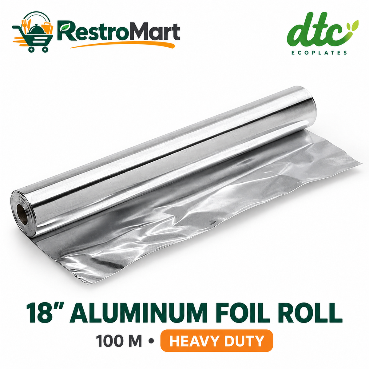 18″ Aluminum Foil Roll – 100M Heavy Duty – product image