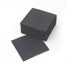 Black 1 Ply 1/4 Fold Cocktail Beverage Napkins for Bars, Cafés, Restaurants & Parties 1000/Case – product image