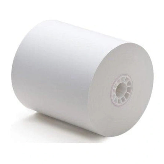 3" 1 PLY Cash Register Bond Paper, Receipt Rolls for POS Machines & Printers, Restaurants, Retail & Offices (50/Case) – product photo