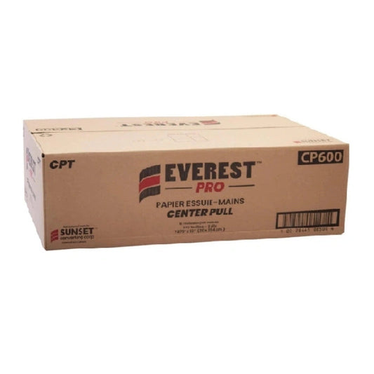 2 PLY White Center Pull Hand Paper Towels for Dispensers Kitchens and Restrooms Soft Strong and Absorbent White Disposable Hand Towels 600x6 Rolls/Case | EVEREST PRO – product photo