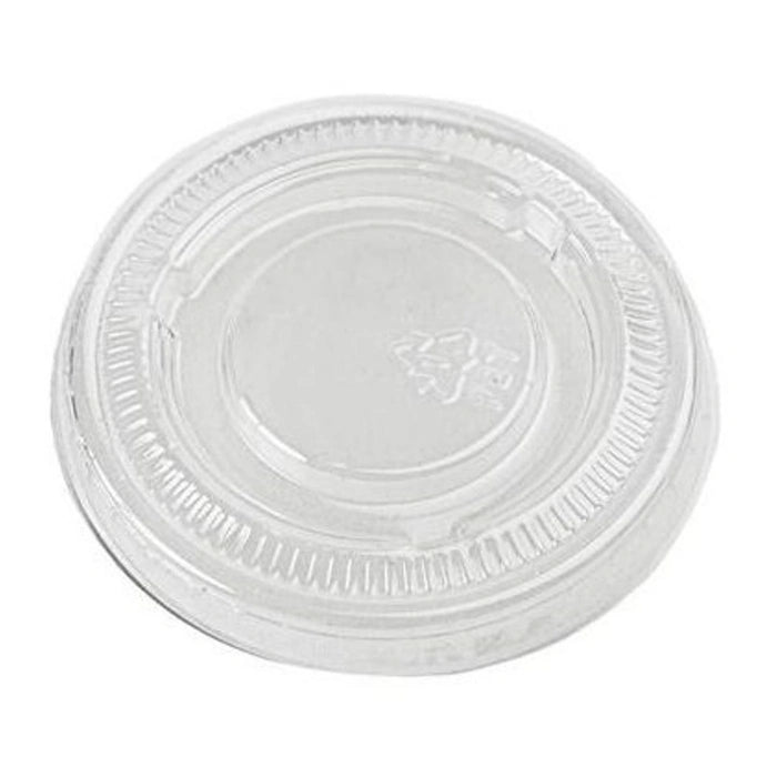 Bulk Clear Plastic Lids for 2 Oz Sauce Cups with Dips & Dressings Use | Restaurant & Catering Supplies | 2500/Case – product photo