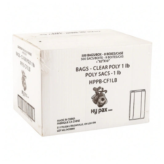 1 LB Poly Bags, Food Safe Packaging Bags for Produce, Snacks & Grocery (1000/Case) – product photo