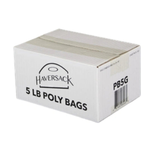5 LB Poly Bags with Clear Disposable Food Packaging Bags for Grocery, Farmers Market & Takeaway Use (500/Case) – product photo