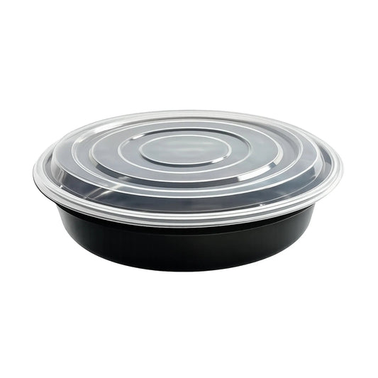 7” Round 24 Oz Combo Containers, Disposable and Reusable Leakproof Food Containers, 150/Case – product photo