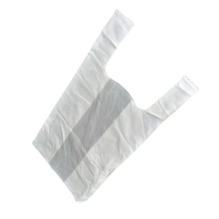 S1 White Plastic T-Shirt Carry Bags ightweight Carry Bags for Retail Stores, Grocery & Customer Carryout – product photo