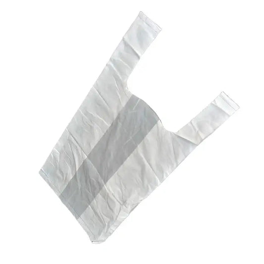 S1 White Plastic T-Shirt Carry Bags ightweight Carry Bags for Retail Stores, Grocery & Customer Carryout – product photo