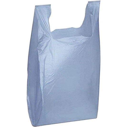 S4 Gray Plastic T-Shirt Carry Bags Multipurpose Shopping Bags for Retail Stores, Takeout & Daily Use – product photo