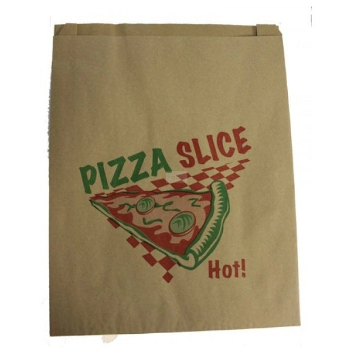Printed Grease-Resistant Pizza Slice Bags for Takeaway & Delivery, Wholesale Bulk Supply (500/Case) – product photo