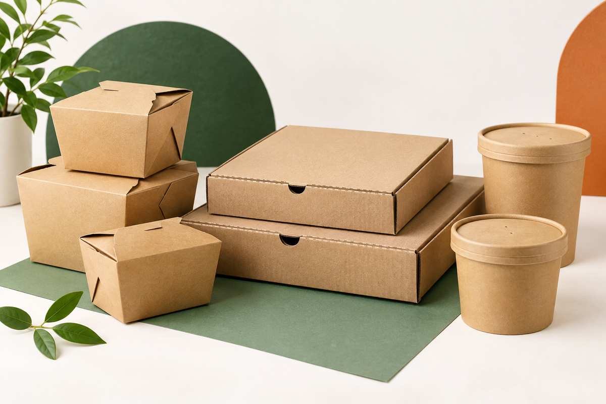 Custom folding boxes pizza boxes and soup containers available from RestroMart
