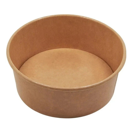 16 oz 500 ml natural kraft paper round bowl
