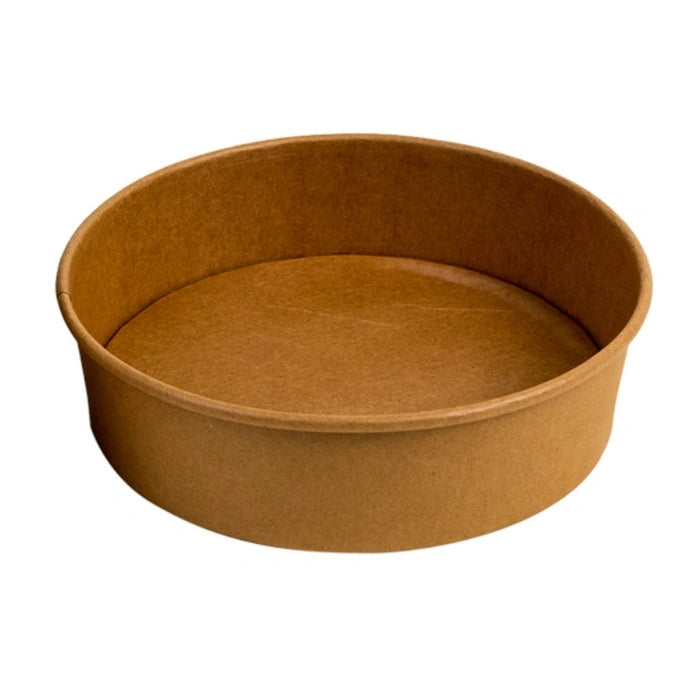 26 oz 750 ml natural kraft paper round bowl