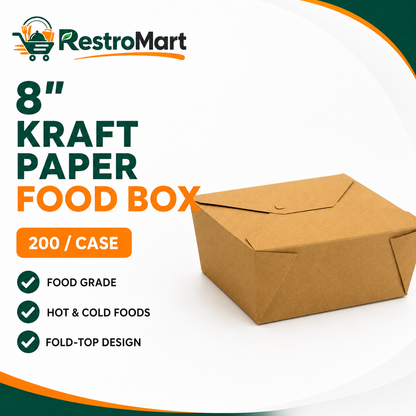 #8 kraft paper food box features