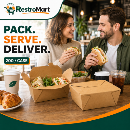 RestroMart #8 kraft food box in cafe use